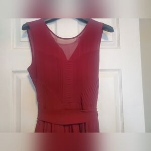 mark. by Avon Burgundy Chiffon Pleated Dress –